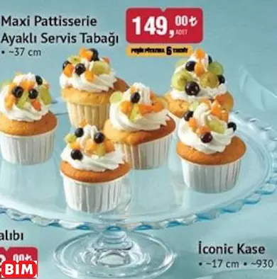 PAŞABAHÇE MAXİ PATTİSSERİE AYAKLI SERVİS TABAĞI